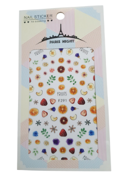 Sticker p/Uña FRUTAS MV